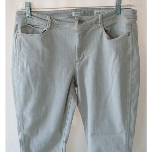 J. Jill Denim Women's Authentic Fit Mid Rise Slim Ankle Beige Jeans Size 12 - Picture 2 of 10